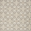 8' X 11' Ivory And Grey Fleur De Lis Stain Resistant Non Skid Area Rug