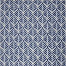6' X 9' Blue Floral Stain Resistant Non Skid Area Rug