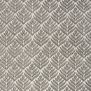 6' X 9' Charcoal Floral Stain Resistant Non Skid Area Rug