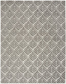 5' X 8' Charcoal Floral Stain Resistant Non Skid Area Rug