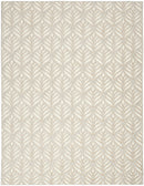 6' X 9' Ivory And Grey Floral Stain Resistant Non Skid Area Rug