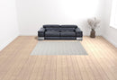 7' X 10' Grey Floral Stain Resistant Non Skid Area Rug