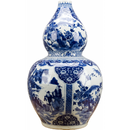 Lovecup Blue And White Large Gourd Vase L576