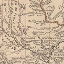 Vintage Map of Iowa & Wisconsin 1842