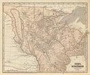 Vintage Map of Iowa & Wisconsin 1842