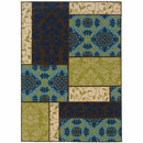 5' x 8' Brown Geometric Stain Resistant Indoor Outdoor Area Rug