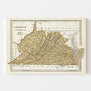 Vintage Map of Virginia 1842