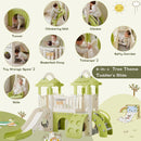 8-1 Toddler Climber and Slide Set,Kids Slide for Toddlers Age 1+, Kids Playground Climber Freestanding Slide Playset with Basketball Hoop, Play Combination for Babies,Indoor& Outdoor