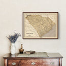 Vintage Map of South Carolina 1842