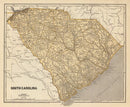 Vintage Map of South Carolina 1842