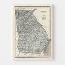 Vintage Map of Georgia 1842