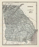 Vintage Map of Georgia 1842