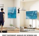 Rolling TV Stand On Wheels For 32 To 75 Inch TVs With 40 Degree Swivel
