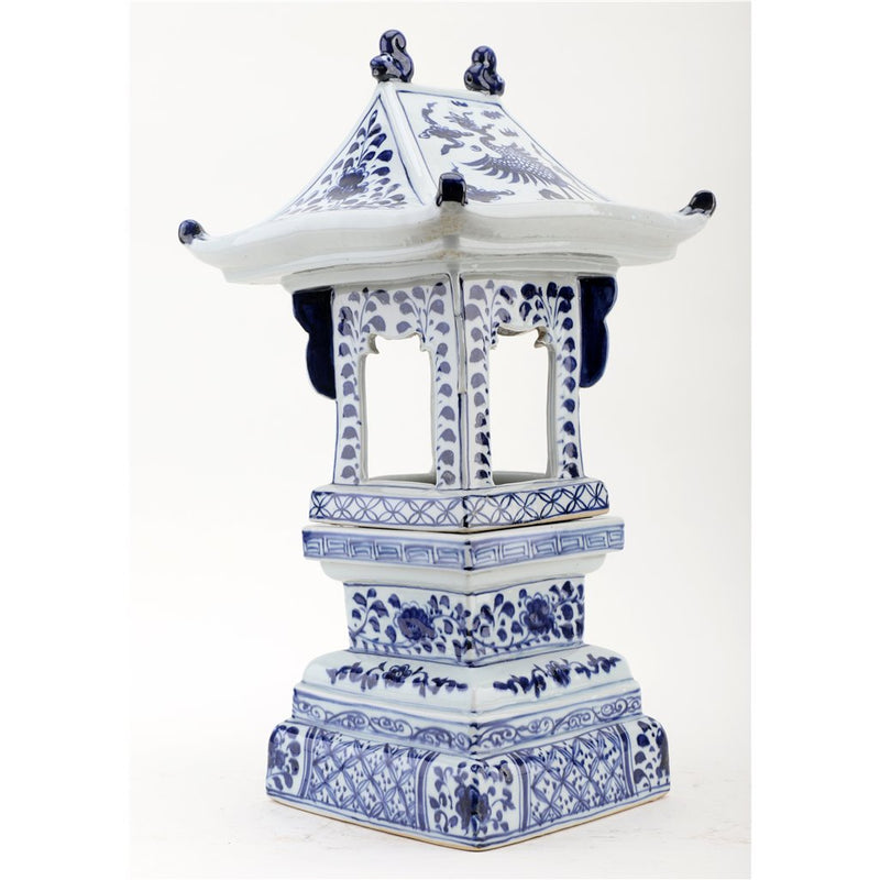 Lovecup Blue And White Porcelain Lantern With Base (2 Sections) L819