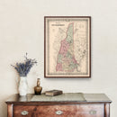Vintage Map of New Hampshire 1861