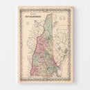 Vintage Map of New Hampshire 1861