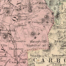 Vintage Map of New Hampshire 1861