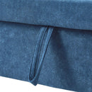 55.1' Pull Out Sleep Sofa Bed Loveseats Sofa Couch with Adjsutable Backrest, Storage Pockets, 2 Soft Pillows, USB Ports for Living Room, Bedroom, Apartment, Office, Blue (Old SKU: WF315689AAC)