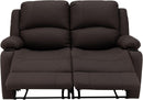 58 Inch Double Wall Hugger Theater Recliner Sofa, Chocolate