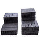 76-Pack 11.42'x11.42' Interlocking Deck Tiles - 68.80 Sq.Ft 3D Wood Grain Plastic Flooring for Outdoor Use,Waterproof & Moisture-Proof Patio Tiles, All-Weather Use & Easy Snap-Together Installation
