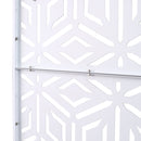 Outdoor & Indoor Privacy Screen Metal Privacy Screen 76' H×48' W, Freestanding Decorative Privacy Screen for Deck Balcony Patio, Privacy Fence Panels for Outside Lawn Garden PS115 WHITE