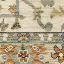 2' X 3' Gray And Ivory Oriental Power Loom Area Rug With Fringe