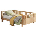 Twin Size Wood Platform Bed for Kids, Wood Low Profile Twin Bed with Rails for Girls and Boys, Natural (Patented Design)
