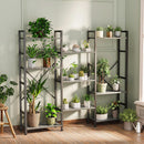 Grey 4 Tier Ladder Bookshelf With 11 Open Shelves For Home