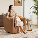 Brown 360 Degree Swivel Premium Upholstered Chairs