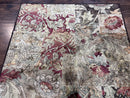 Modern Abstract Area Rug 5x7, Floral Design, Contemporary Carpet 5 x 7, Multicolor