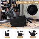 Black Power Recliner With USB Ports And Cup Holders