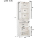 Queen Size Murphy Bed with 2 Side Cabinet Storage Shelves, 68-inch Cabinet Bed Folding Wall Bed with Desk Combo Perfect for Guest Room, Study, Office,White(old sku:BS7013008104C)