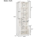 Full Size Murphy Bed with 1 Side Cabinet Storage Shelf, 61.5-inch Cabinet Bed Folding Wall Bed with Desk Combo Perfect for Guest Room,Study, Office,White(old sku:BS7012008109C)