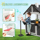 Wooden Outdoor Playhouse Gray White Integrated Sink