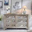 Farmhouse 54 Inch Rustic Dresser With Wood Texture