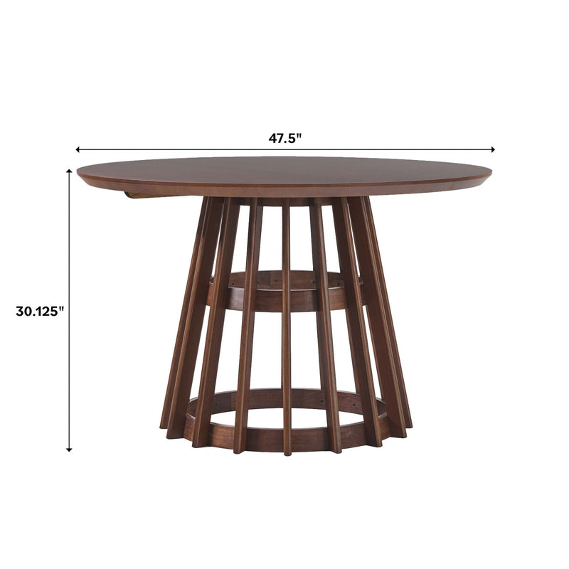 Modern 48 Round Solid Wood Dining Table