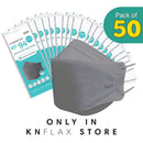 [50PCS] KN Flax KF94 Gray Mask Made in Korea | FDA Regd.