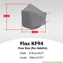 [50PCS] KN Flax KF94 Gray Mask Made in Korea | FDA Regd.