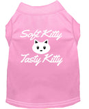 Pet Dog & Cat Shirt Screen Printed, "Soft Kitty, Tasty Kitty"