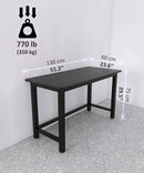 51 Inch Black Steel Computer Desk Heavy Duty 770 Lb