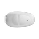 Nuvia 51-Inch Solid Surface Oval Freestanding Bathtub With Seat And Headrest (SAK61983)