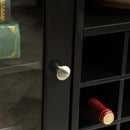 51" Wide Wood Cupboard Buffet Storage Cabinet with Wine Rack for 12-Bottles
