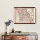 Vintage Map of Missouri 1861