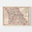 Vintage Map of Missouri 1861