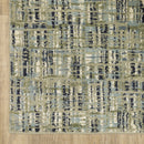 2' X 3' Green Blue Ivory Beige And Light Blue Abstract Power Loom Stain Resistant Area Rug