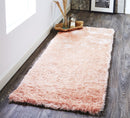5' X 8' Blue And Black Shag Tufted Handmade Area Rug