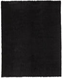 5' X 8' Blue And Black Shag Tufted Handmade Area Rug