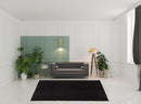 5' X 8' Blue And Black Shag Tufted Handmade Area Rug