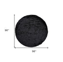 5' X 8' Blue And Black Shag Tufted Handmade Area Rug