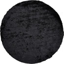 5' X 8' Blue And Black Shag Tufted Handmade Area Rug